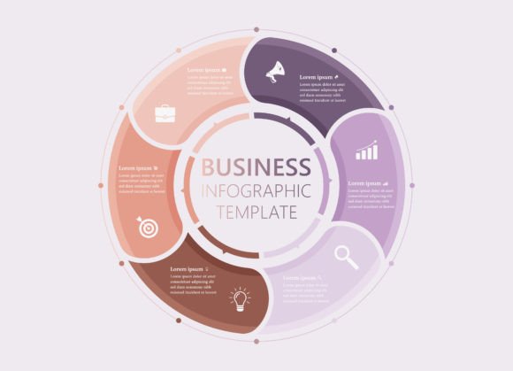Business Infographic Template Pie Chart