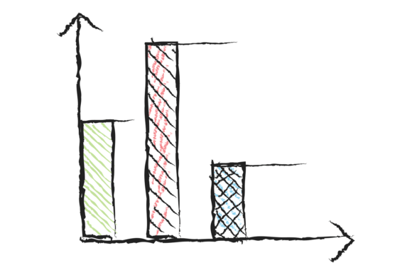 Column Chart Doodle: Graphics for Business Statistic