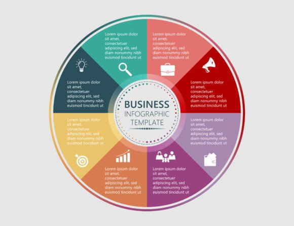 Eight Steps Business Infographic Chart