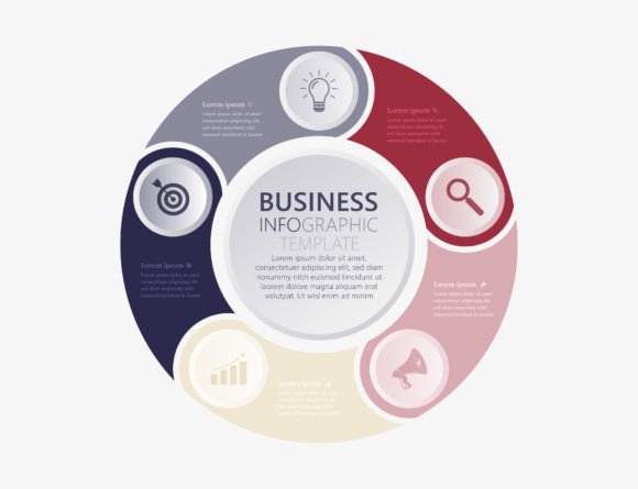 Five Steps Business Infographic Template