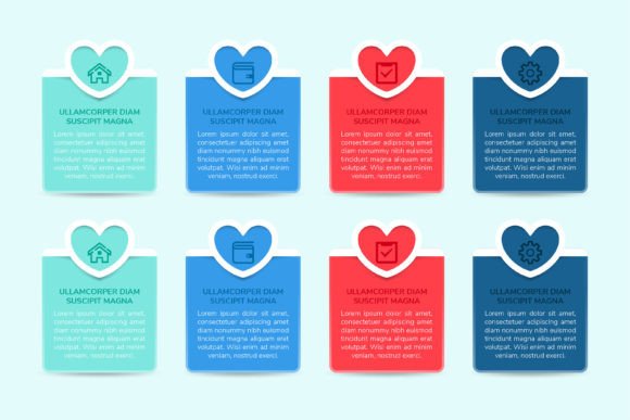 Love Infographic Rectangle Pastel Graphics