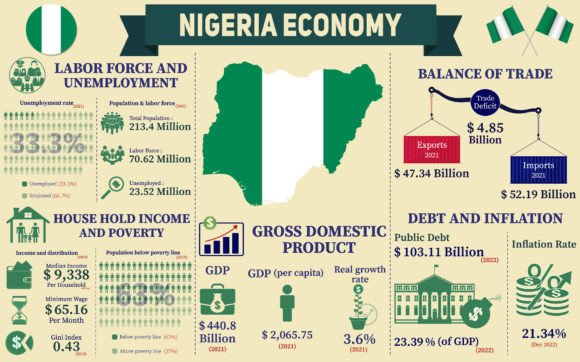Nigeria Economy Infographic: Graphics for Real Publishing