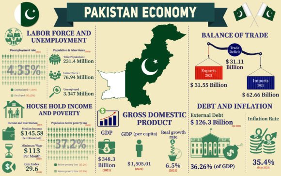 Pakistan Economy Infographic Charts