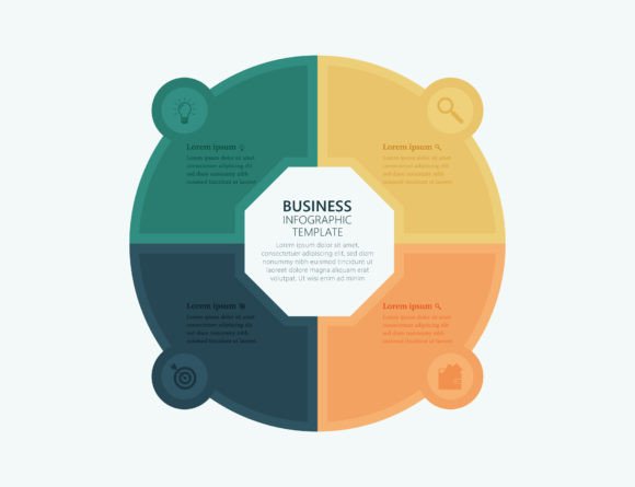 Polygon Business Infographic Template