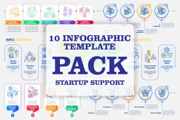 Startup Support Infographic Template Set