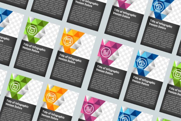Triangle Mosaic Infographic Graphics