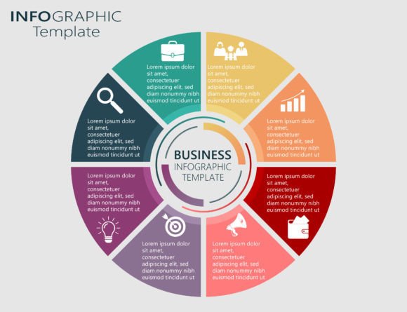 Work Steps Business Infographic Template